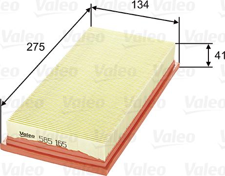 Valeo 585165 - Luftfilter xdelar.se