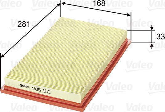 Valeo 585103 - Luftfilter xdelar.se