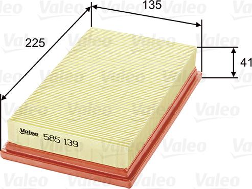 Valeo 585139 - Luftfilter xdelar.se