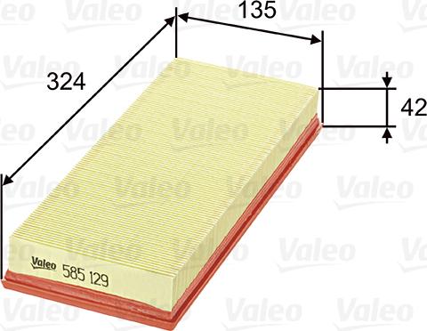 Valeo 585129 - Luftfilter xdelar.se