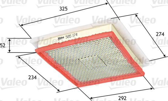 Valeo 585174 - Luftfilter xdelar.se