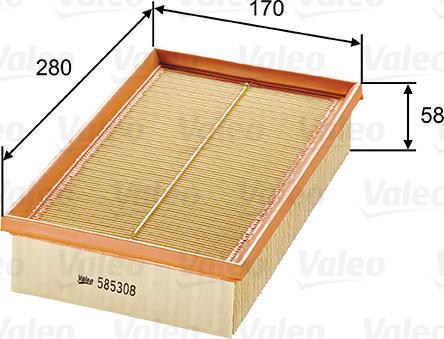 Valeo 585308 - Luftfilter xdelar.se