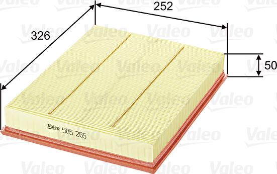 Valeo 585265 - Luftfilter xdelar.se