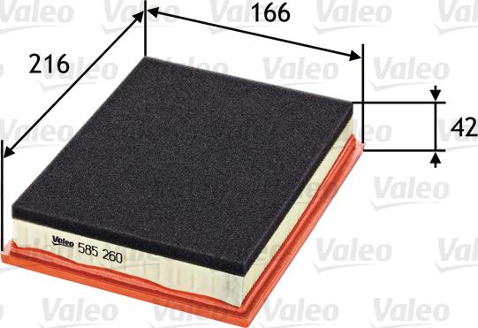 Valeo 585260 - Luftfilter xdelar.se