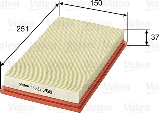 Valeo 585268 - Luftfilter xdelar.se