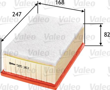 Valeo 585267 - Luftfilter xdelar.se