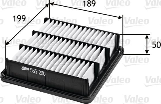 Valeo 585200 - Luftfilter xdelar.se