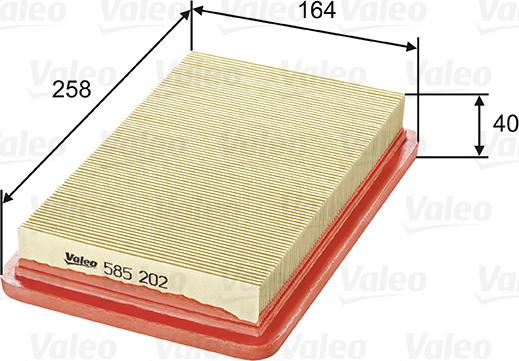 Valeo 585202 - Luftfilter xdelar.se