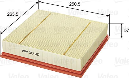 Valeo 585207 - Luftfilter xdelar.se