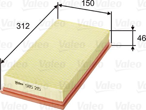 Valeo 585215 - Luftfilter xdelar.se