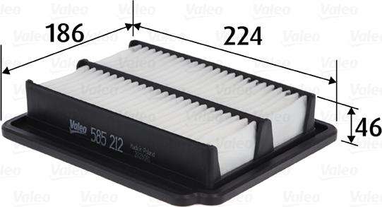 Valeo 585212 - Luftfilter xdelar.se