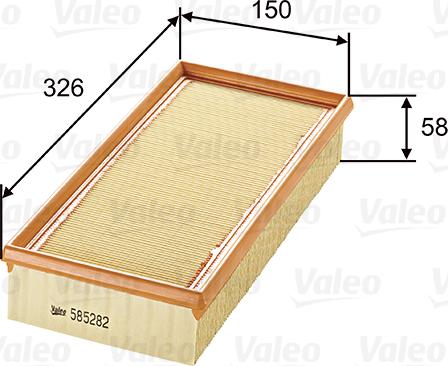 Valeo 585282 - Luftfilter xdelar.se