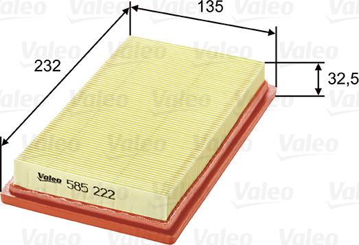 Valeo 585222 - Luftfilter xdelar.se