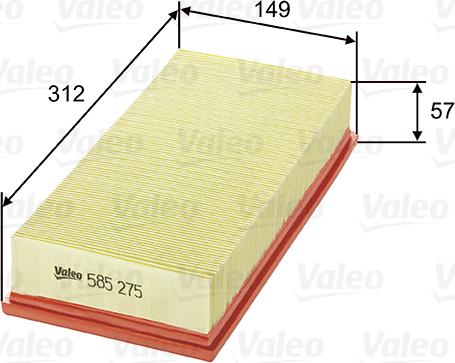 Valeo 585275 - Luftfilter xdelar.se