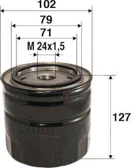 Valeo 586044 - Oljefilter xdelar.se