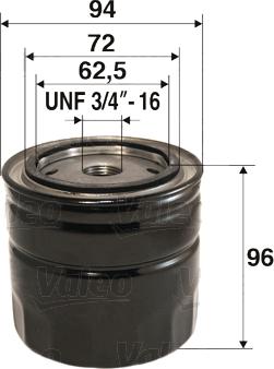 Valeo 586047 - Oljefilter xdelar.se