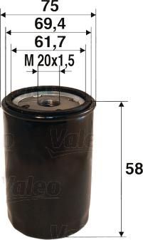 Valeo 586050 - Oljefilter xdelar.se