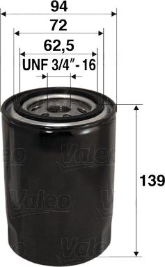 Valeo 586064 - Oljefilter xdelar.se