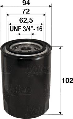 Valeo 586066 - Oljefilter xdelar.se