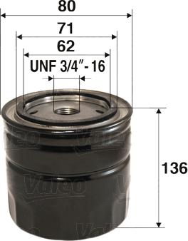 Valeo 586018 - Oljefilter xdelar.se