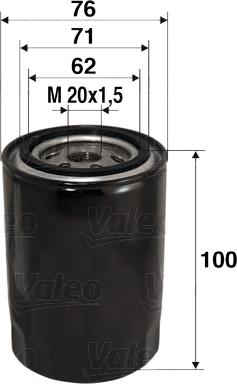 Valeo 586012 - Oljefilter xdelar.se