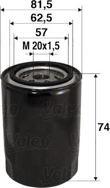 Valeo 586017 - Oljefilter xdelar.se