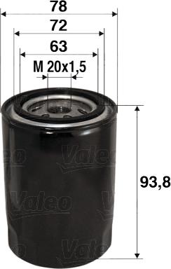 Valeo 586080 - Oljefilter xdelar.se