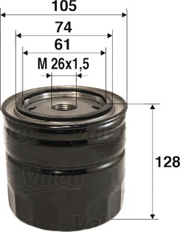 Valeo 586032 - Oljefilter xdelar.se