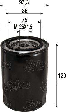 Valeo 586076 - Oljefilter xdelar.se