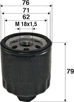 Valeo 586072 - Oljefilter xdelar.se