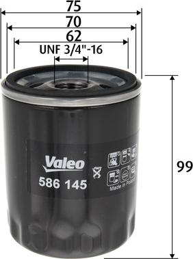 Valeo 586145 - Oljefilter xdelar.se