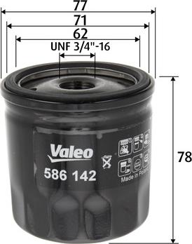 Valeo 586142 - Oljefilter xdelar.se