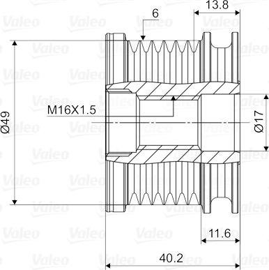 Valeo 588095 - Remskiva, generator xdelar.se