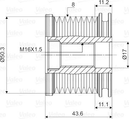 Valeo 588090 - Remskiva, generator xdelar.se