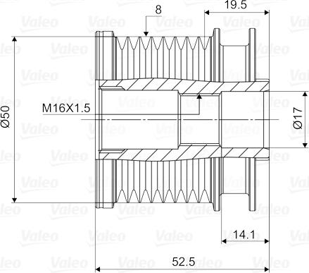 Valeo 588093 - Remskiva, generator xdelar.se