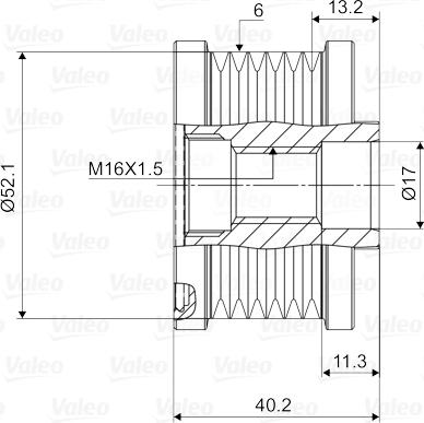 Valeo 588092 - Remskiva, generator xdelar.se