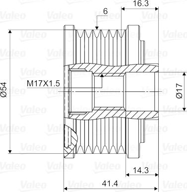 Valeo 588045 - Remskiva, generator xdelar.se