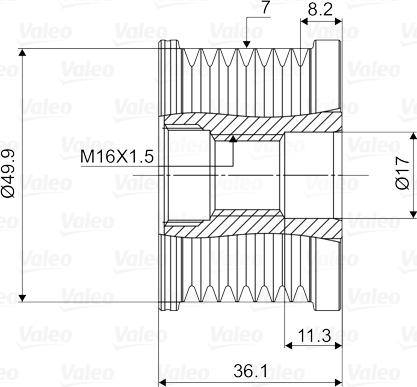 Valeo 588040 - Remskiva, generator xdelar.se