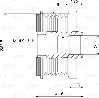 Valeo 588047 - Remskiva, generator xdelar.se