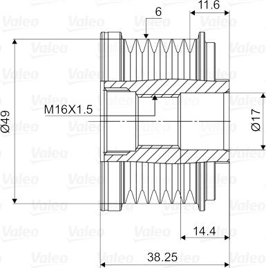 Valeo 588055 - Remskiva, generator xdelar.se