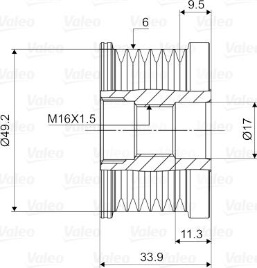 Valeo 588056 - Remskiva, generator xdelar.se