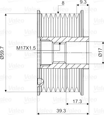 Valeo 588053 - Remskiva, generator xdelar.se