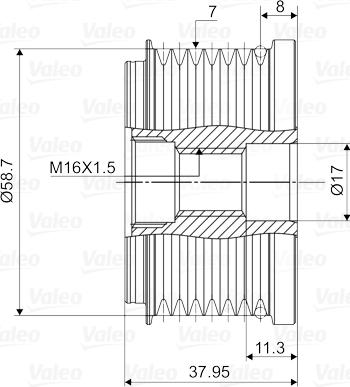 Valeo 588057 - Remskiva, generator xdelar.se