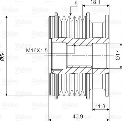 Valeo 588064 - Remskiva, generator xdelar.se