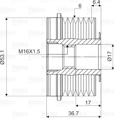 Valeo 588065 - Remskiva, generator xdelar.se