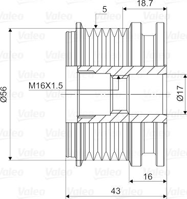 Valeo 588066 - Remskiva, generator xdelar.se