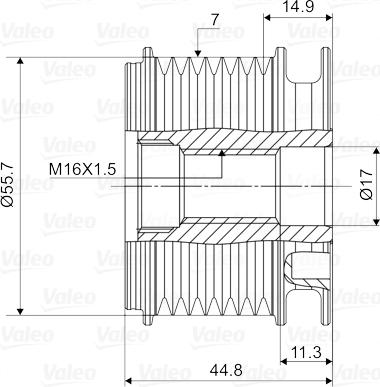 Valeo 588060 - Remskiva, generator xdelar.se