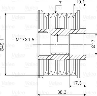 Valeo 588063 - Remskiva, generator xdelar.se