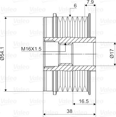 Valeo 588006 - Remskiva, generator xdelar.se