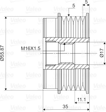 Valeo 588008 - Remskiva, generator xdelar.se